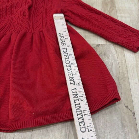 Baby Janie and Jack Baby Sweater Dress in Pink Red‎ Valentines 12-18 - Picture 6 of 11